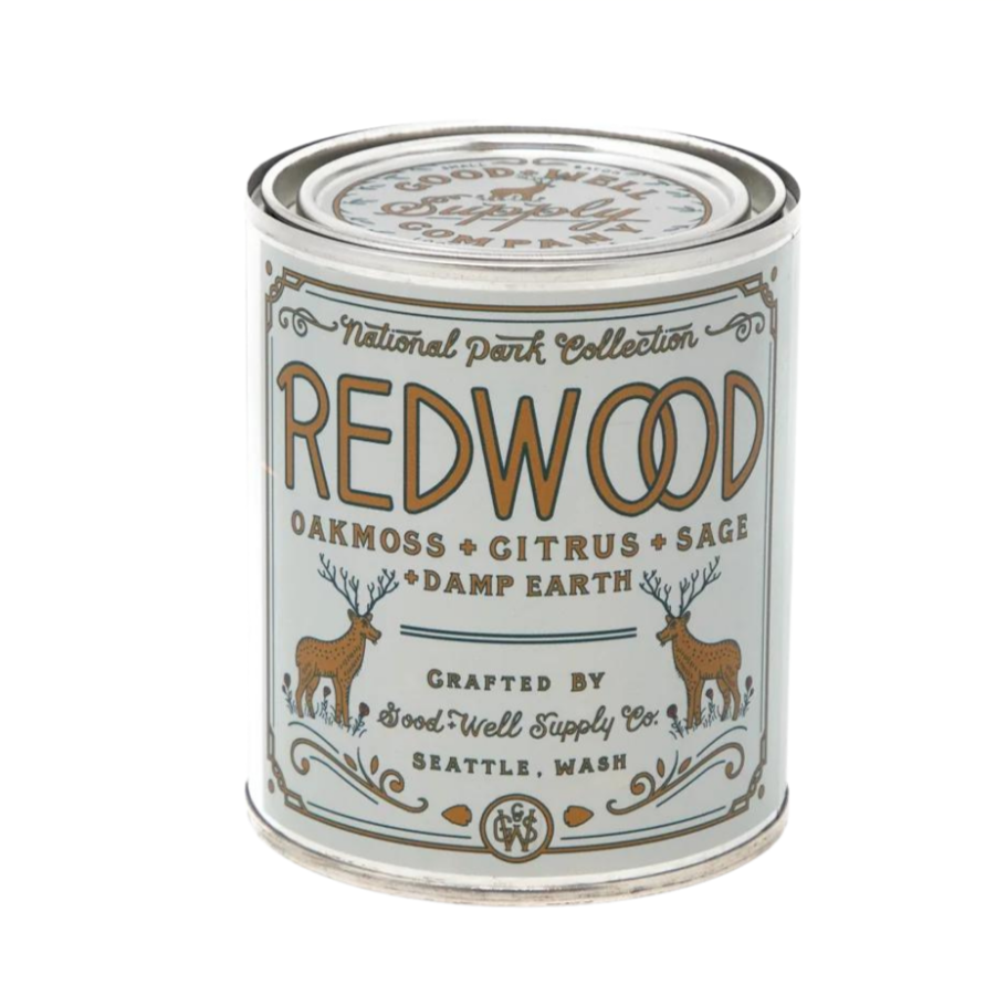 Redwood National Park Candle: 1/2 Pint / Wood Wick