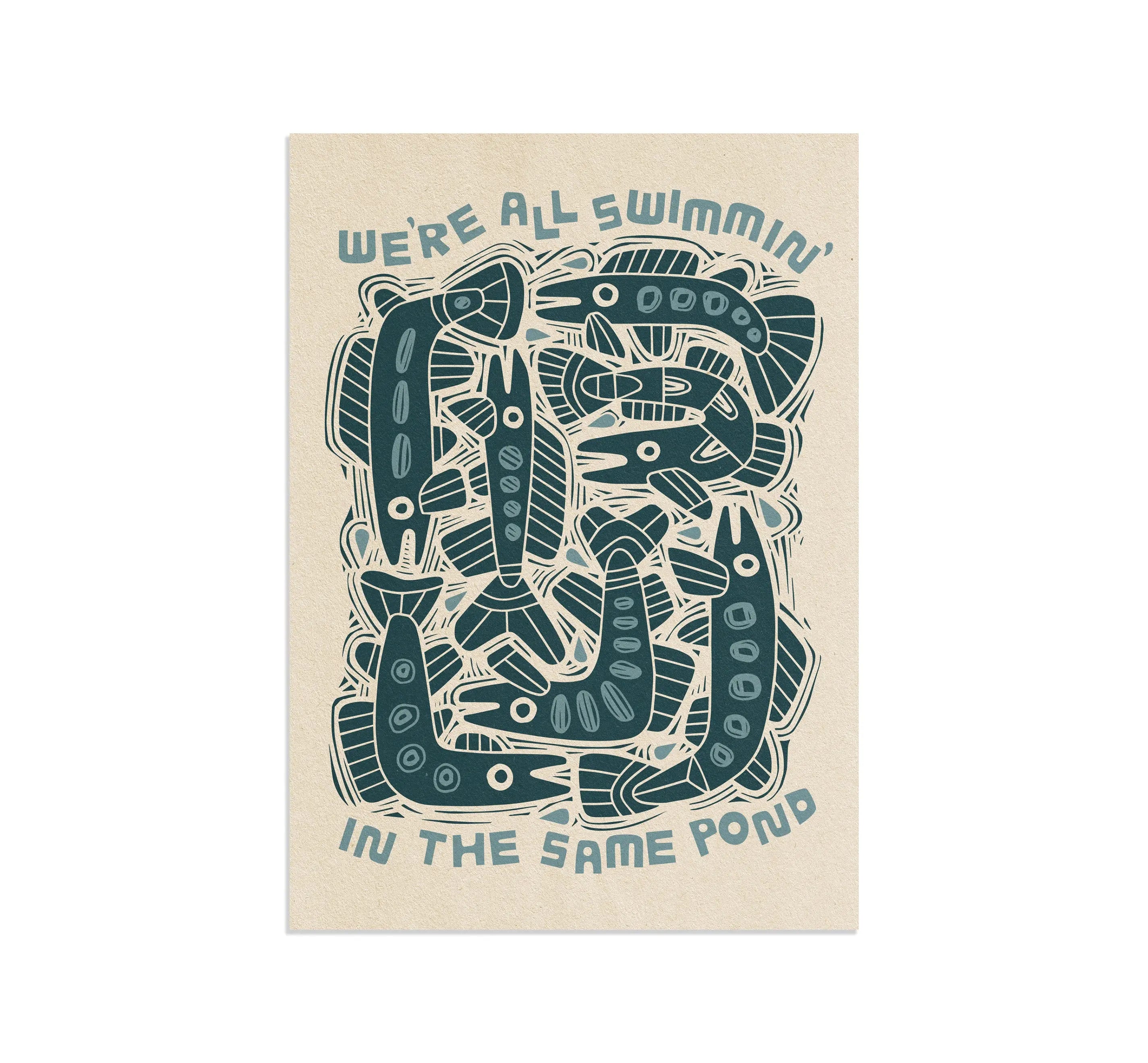 Swimmin' in the Same Pond Print Woosah Outfitters